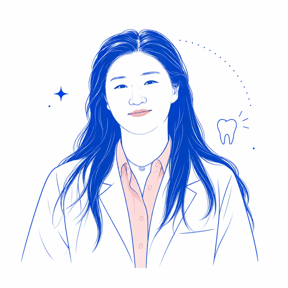 Heather Feng 医生的线描肖像插画